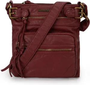 Montana West Crossbody Bag for Women Multi Pocket Shoulder Medium Travel Purses Ultra Soft Washed Leather