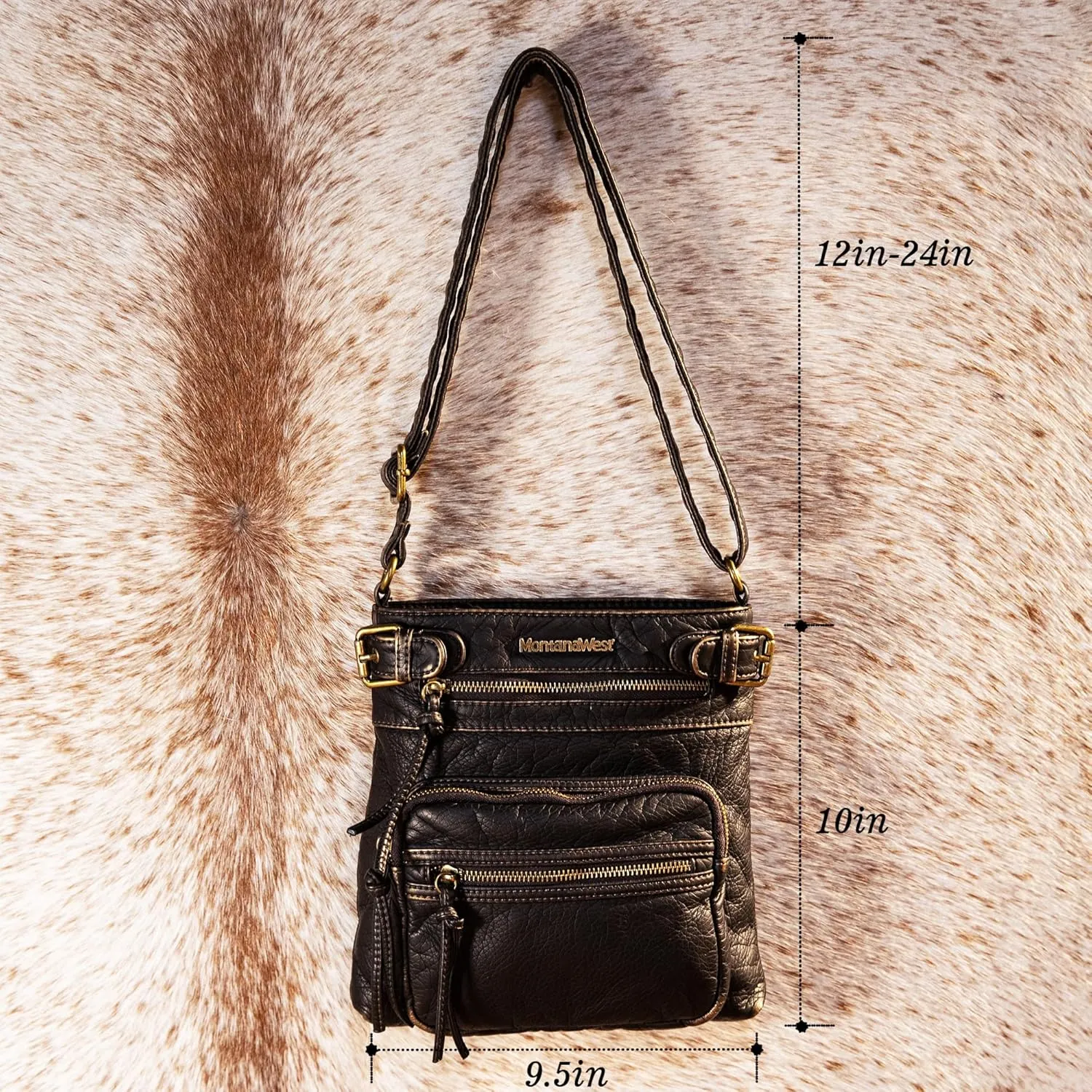 Montana West Crossbody Bag for Women Multi Pocket Shoulder Medium Travel Purses Ultra Soft Washed Leather