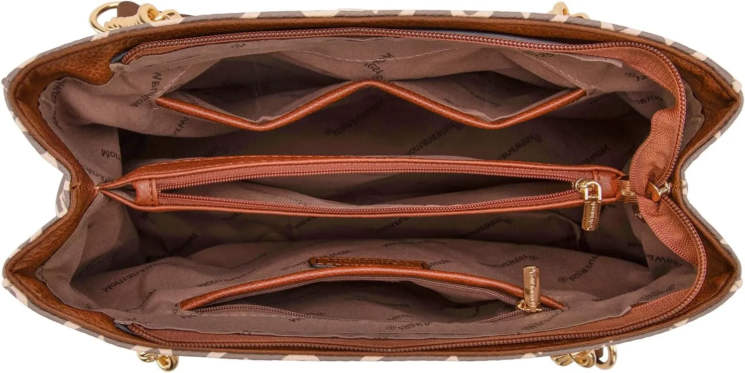 Montana West MEDIUM Tote Bag for Women Quilted Chain Handbags Shoulder Purse