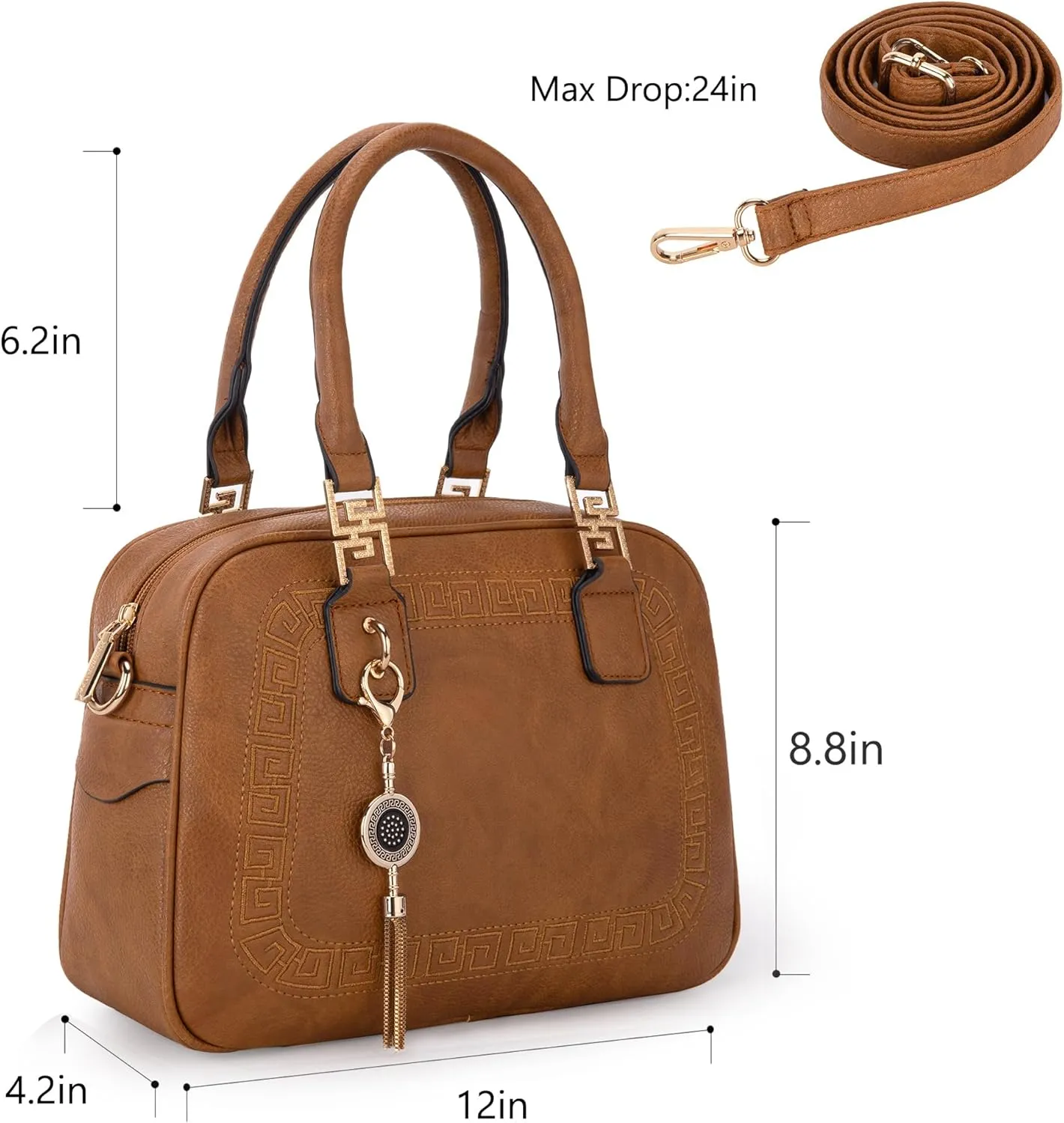 Montana West Small Top Handle Purse for Women Crossbody Satchel Handbag Barrel Bag