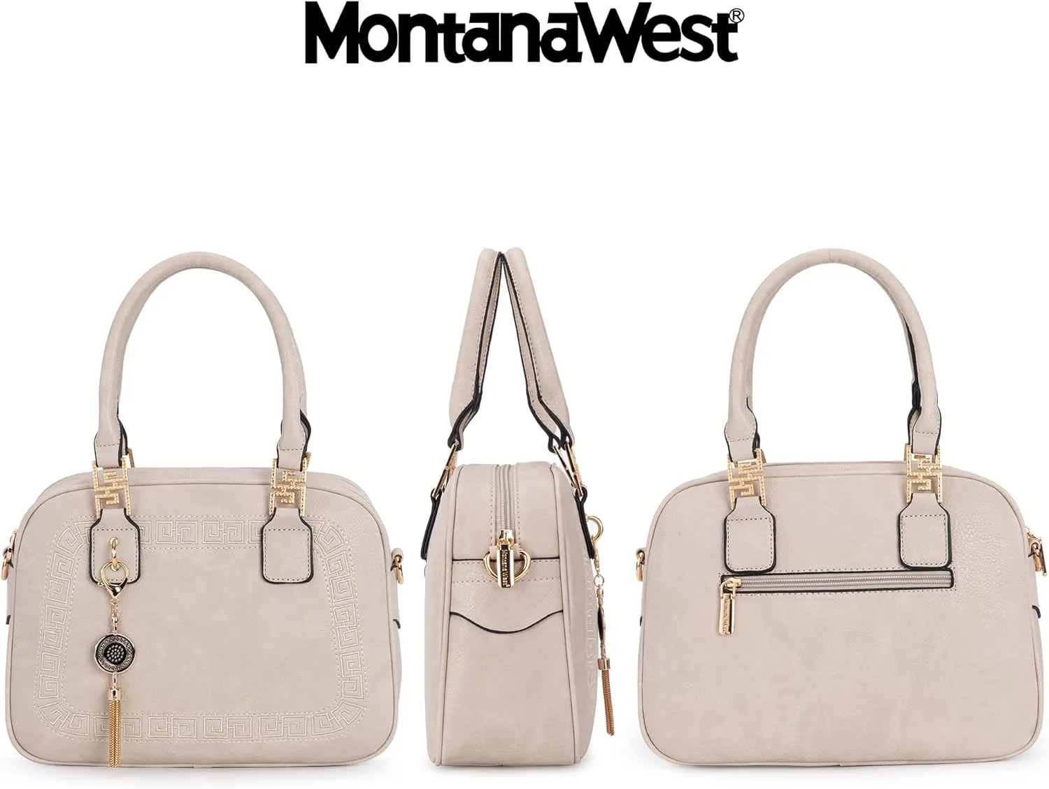 Montana West Small Top Handle Purse for Women Crossbody Satchel Handbag Barrel Bag