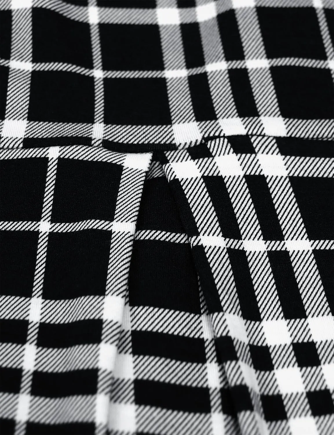 MOQIVGI Womens Notch Neck Short Sleeve Plaid Shirts Checkered Blouse Tops