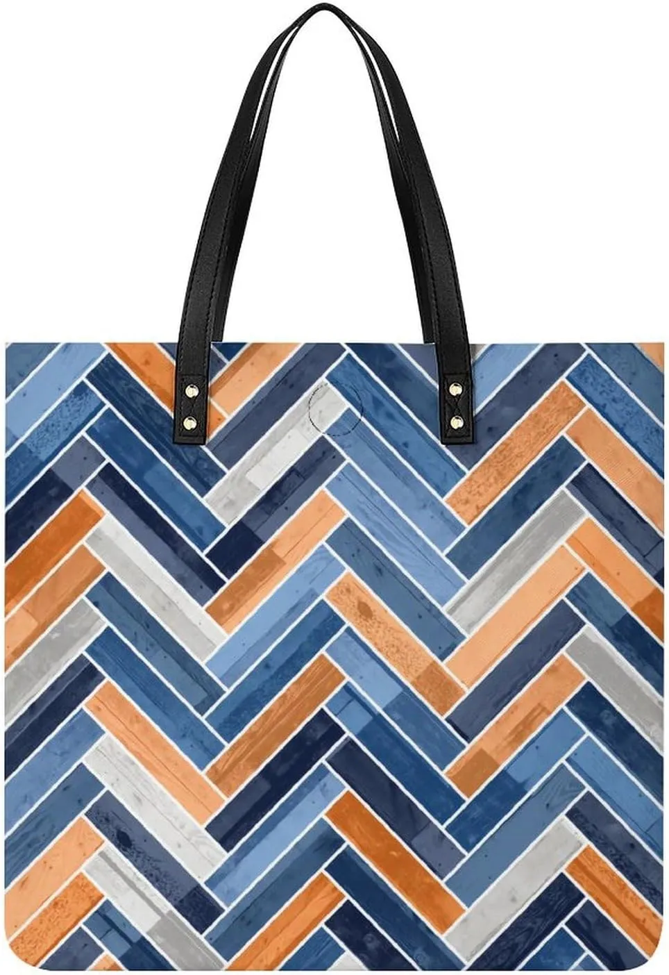 Mother Pearl Tiles Leather Tote Bag Is Sturdy Durable And Reusable Suitable for Various Occasions