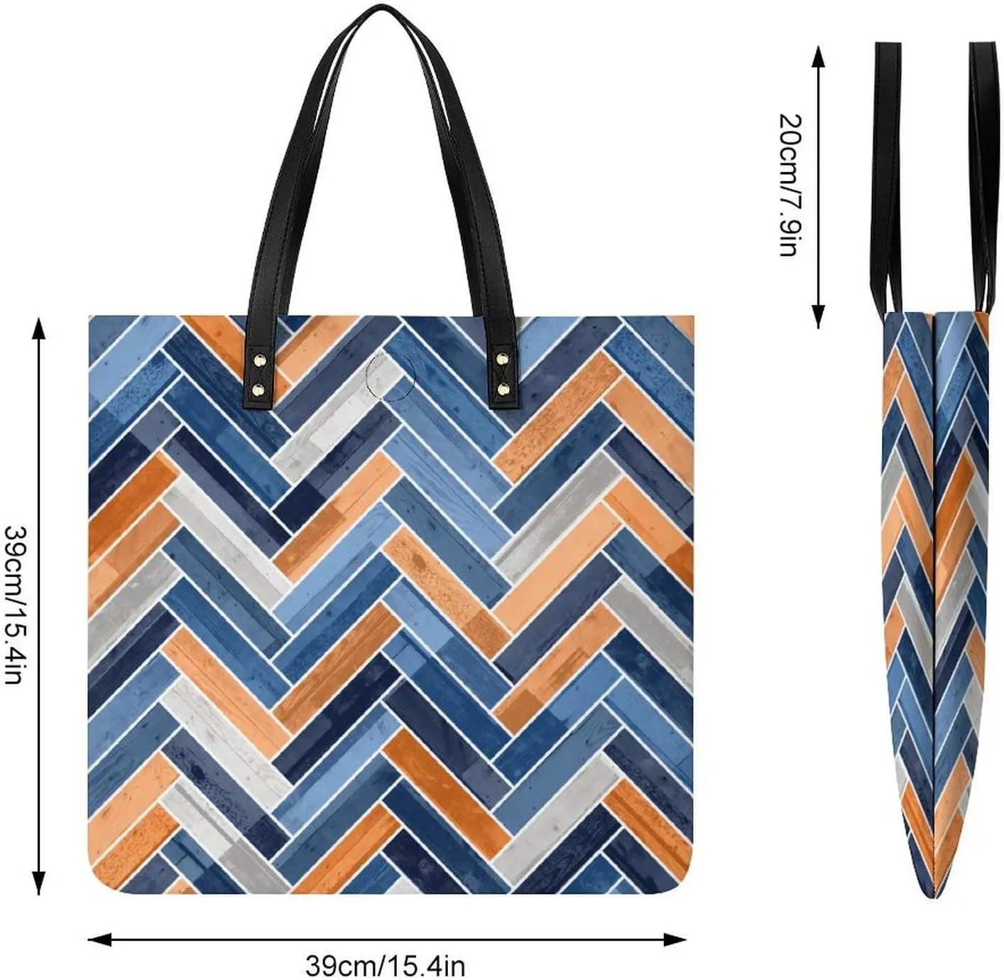 Mother Pearl Tiles Leather Tote Bag Is Sturdy Durable And Reusable Suitable for Various Occasions
