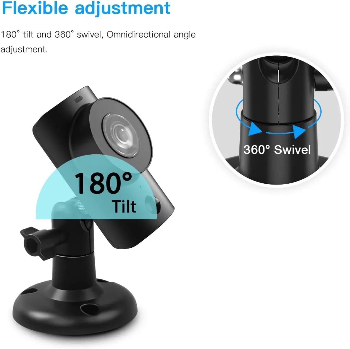 Mount Compatible with SimpliSafe Camera, 360 Degree Adjustable Wall Mount for SimpliSafe Security Camera (2-Pack)