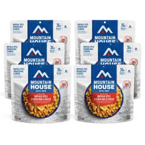 Mountain House Buffalo-Style Chicken Mac & Cheese | Freeze Dried Backpacking & Camping Food | 6-Pack