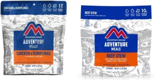 Mountain House Chicken & Dumplings   Beef Stew | Freeze Dried Backpacking & Camping Food | 2 Servings Each