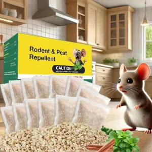 Mouse Repellent Pest Control Pouches, Safe for Pets and Humans, Natural Rodent Deterrent for Mice, Rats, Spiders, Ants, and Roaches - Effective Indoor & Outdoor Use (30 Pack)