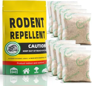 Mouse Repellent Pouches, Mice Repellent Indoor, Rodent Repellent Mouse Deterrent for Car Engines, Extra-Strength Peppermint to Repel Mice and Rats, Keep Mice Out of Camper/RV-8Pack