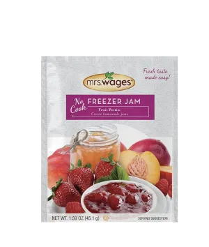 Mrs. Wages No Cook Freezer Jam | Fruit Pectin | Easy-To-Use | Fast Results | Homemade Jelly, Jams, or Freezer Jams | 1.75 oz Packet (Value Pack of 12)