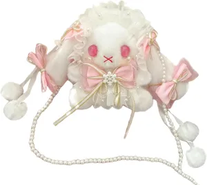 Muloo Women t Bag with Bowknot Sweet Shoulder Bag Crossbody Bag Cute Dolls Messenger Bag for Daily Travel Use