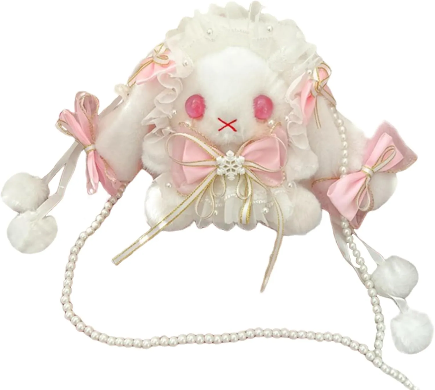 Muloo Women t Bag with Bowknot Sweet Shoulder Bag Crossbody Bag Cute Dolls Messenger Bag for Daily Travel Use