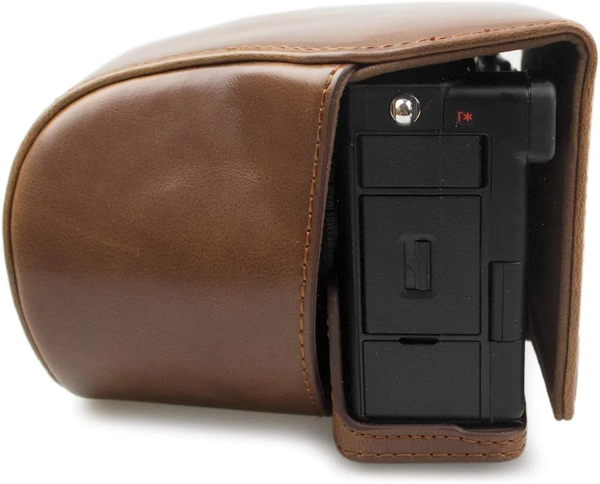 MUZIRI KINOKOO Protective Case Compatible for Sony A7C Alpha 7C and 28-60mm Lens Camera Case with Shoulder Strap and Storage Bag-Brown