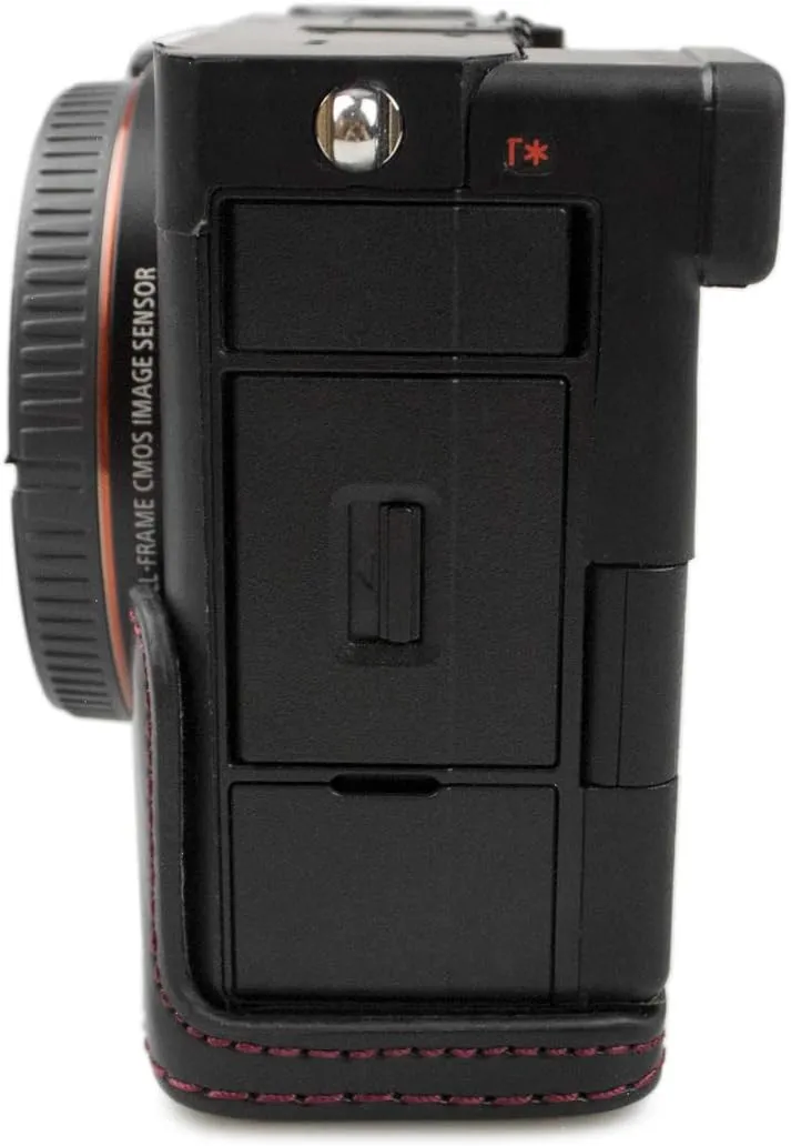MUZIRI KINOKOO Protective Case Compatible for Sony A7C Alpha 7C and 28-60mm Lens Camera Case with Shoulder Strap and Storage Bag-Coffee