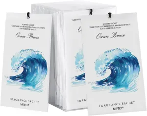 MYARO Ocean Potpourri Bags Sachets for Drawers and Closets Fresh Scents, 12 Packs Ocean Home Fragrance Sachet Air Closet Freshener