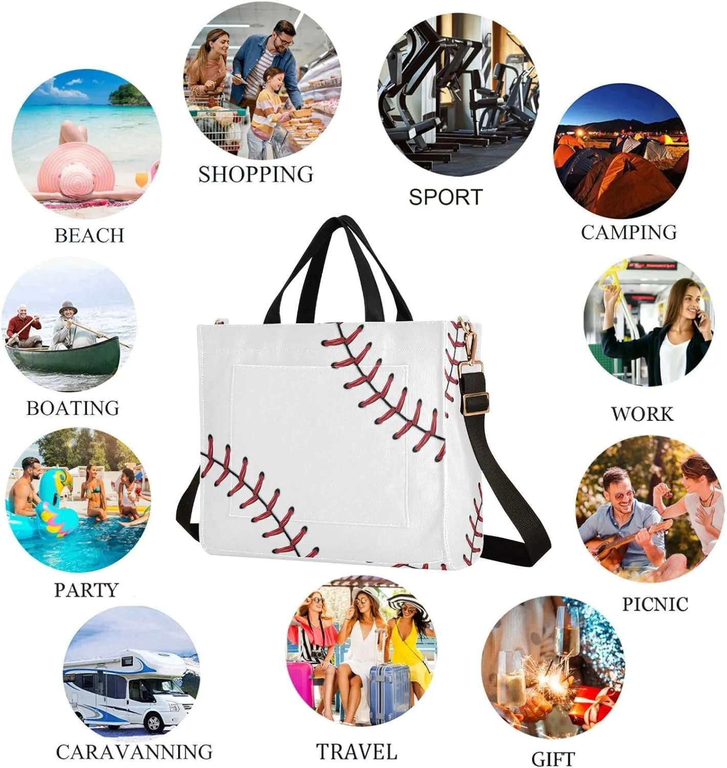 Naanle Chic Pattern Corduroy Satchel Tote Shoulder Bag for Women Weekender Travel Beach Shopping Gym