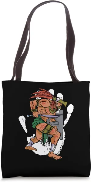 Native American Indigenous Red Hand Indian Blood Themed Tote Bag