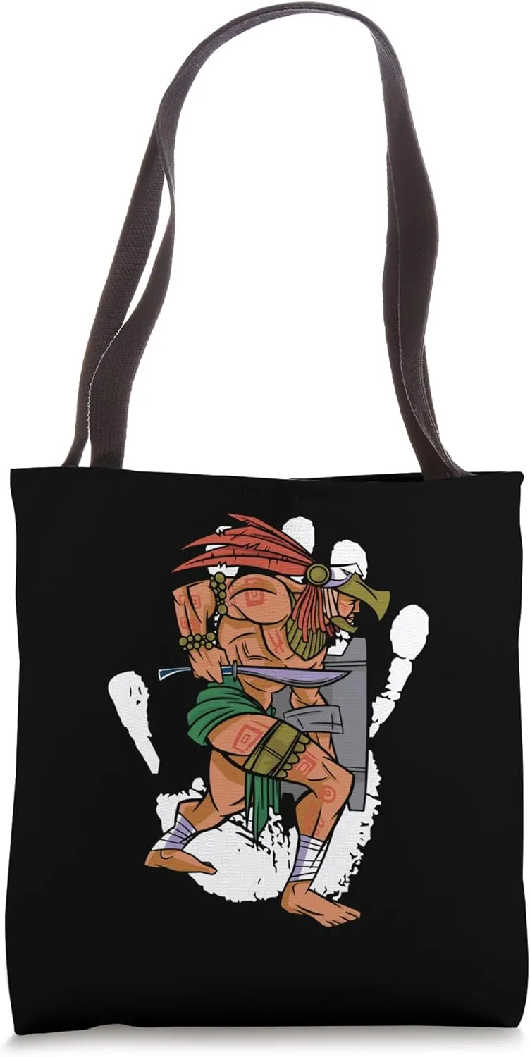 Native American Indigenous Red Hand Indian Blood Themed Tote Bag