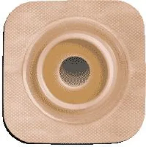 Natura® Flexible Stomahesive® Skin Barrier, 4" x 4" (10cm x 10cm) Tan, Pre-Cut Stoma Opening 1/2" (13mm), Flange 1-3/4" (45mm) - Box of 10