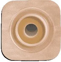 Natura® Flexible Stomahesive® Skin Barrier, 4" x 4" (10cm x 10cm) Tan, Pre-Cut Stoma Opening 1/2" (13mm), Flange 1-3/4" (45mm) - Box of 10