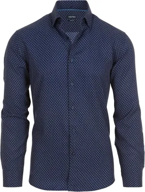 Nautica Slim Fit Mens Dress Shirts Long Sleeve Button Down Wrinkle Free Formal 4-Way Stretch