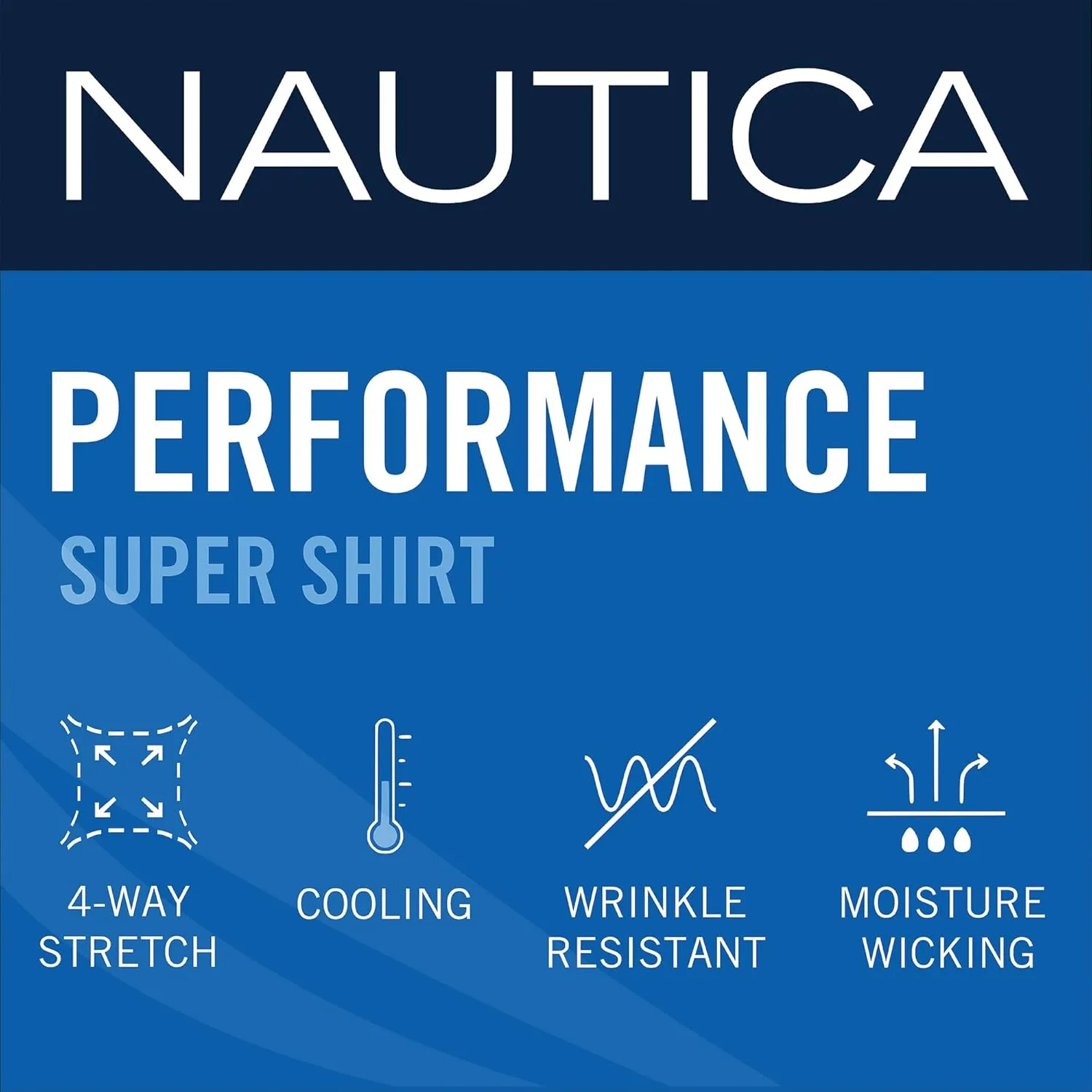 NAUTICA Slim Fit Mens Dress Shirts Long Sleeve Button Down Wrinkle Free Formal 4-Way Stretch