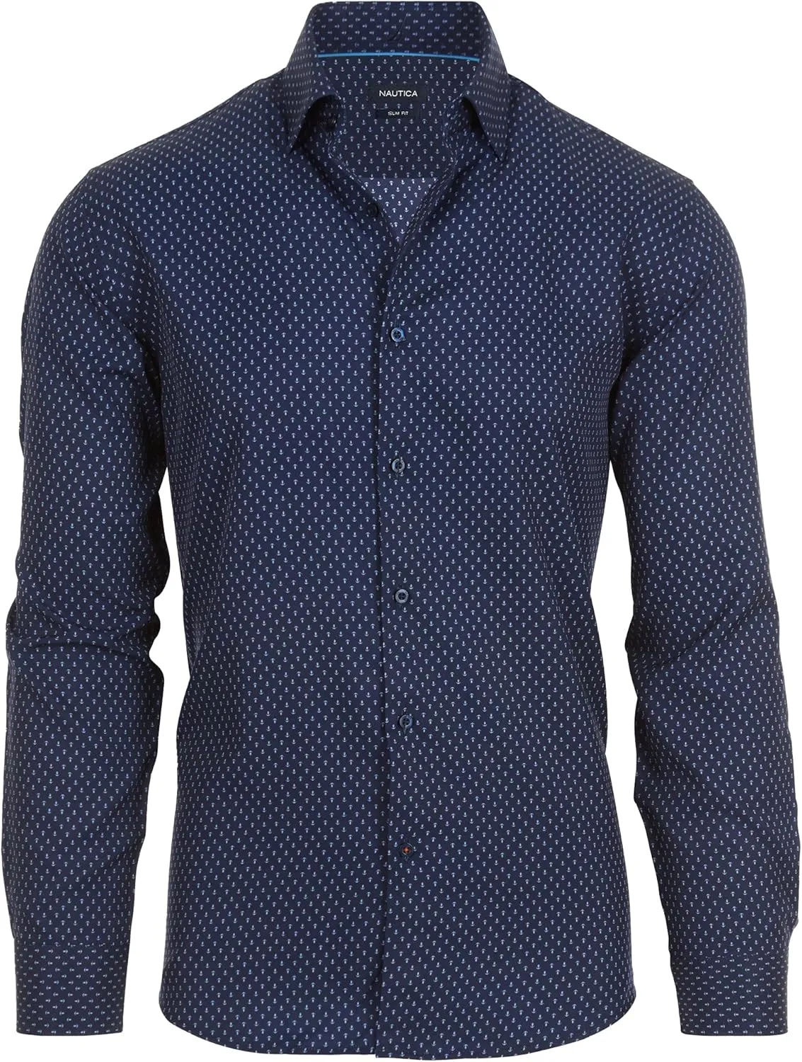 Nautica Slim Fit Mens Dress Shirts Long Sleeve Button Down Wrinkle Free Formal 4-Way Stretch