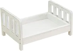 New Born Baby Photography Prop Bed, Vintage Wooden Baby Bed Photography Prop for Baby Boys Girls, 16.5 x 11.2 x 8.5 Inch