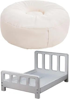 Newborn Posing Beanbag(Unfilled) 32″ for Photography Backdrop Stand   Newborn Photography Props Bed Baby Photoshoot Props Handcrafted Rustic Wooden Posing Bed for Newborn Photo Sessions