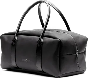 NOKONA Weekender Travel Duffle Bag | Handcrafted in Premium American Ballglove Leather | Made in the USA (Black Stampede)