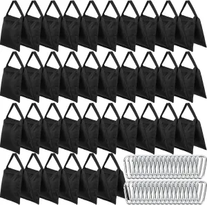 Nuogo 20 Sets Photography Sand Bags with Hook Sturdy Heavy Duty Stage Weight Sandbag for Photography Photo Video Studio Boom Arm, Outdoor Patio Furniture