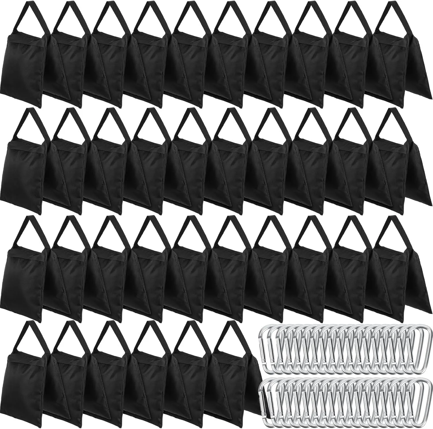 Nuogo 20 Sets Photography Sand Bags with Hook Sturdy Heavy Duty Stage Weight Sandbag for Photography Photo Video Studio Boom Arm, Outdoor Patio Furniture