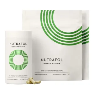 Nutrafol Women's Vegan Hair Growth Supplements Plant-based Ages 18-44 Clinically Tested for Visibly Thicker Stronger Dermatologist Recommended - month supply 2 Pouches