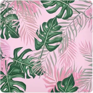 ODAWA Camera Wrapping Cloth 17.7 In, Tropical Leaves Green Makeup Wrap Cloth Bag, Easy-Storage Magic Cloths for Camera Tablet Laptop