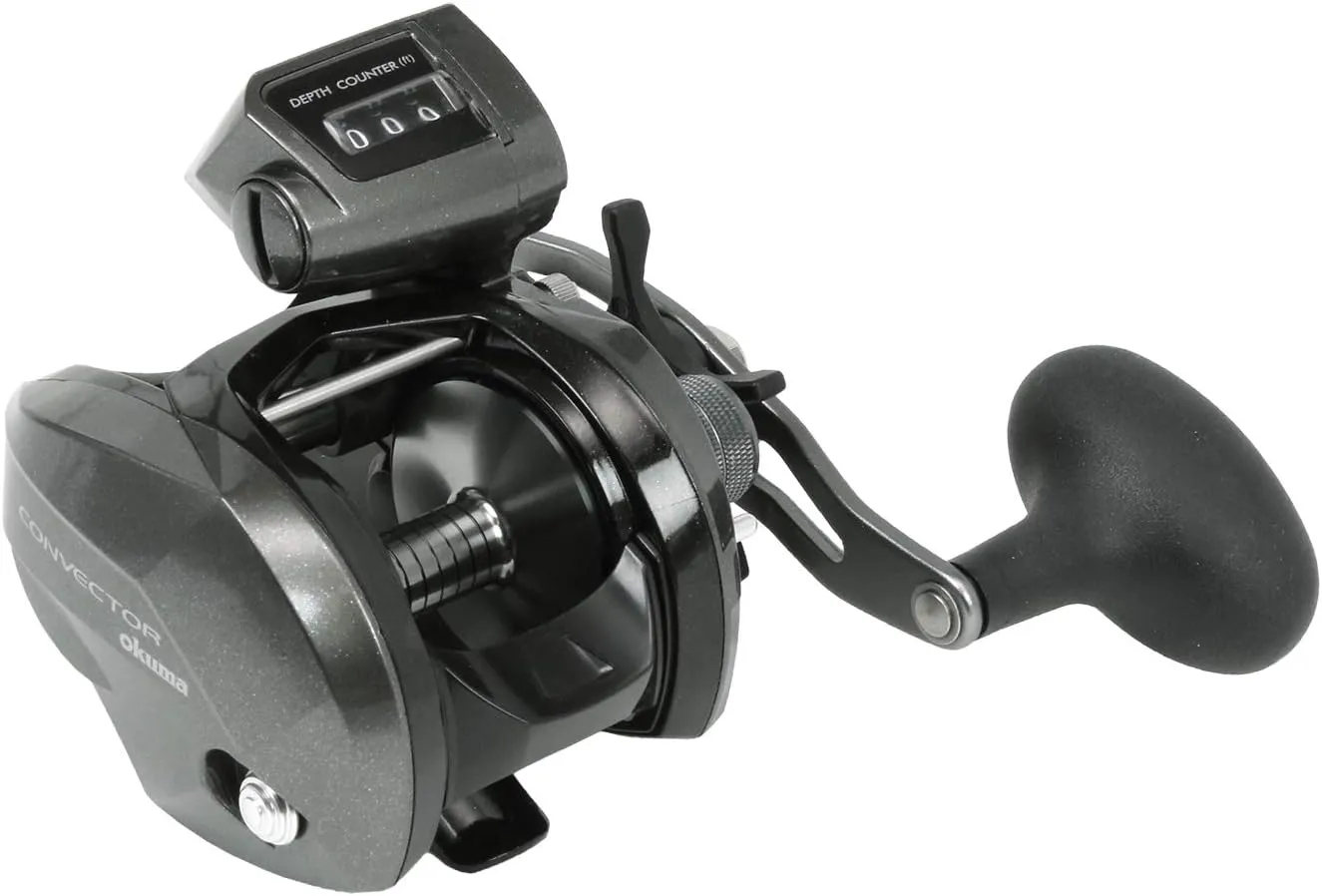 Okuma Convector Low Profile Line Counter Graphite Frame Trolling Reel