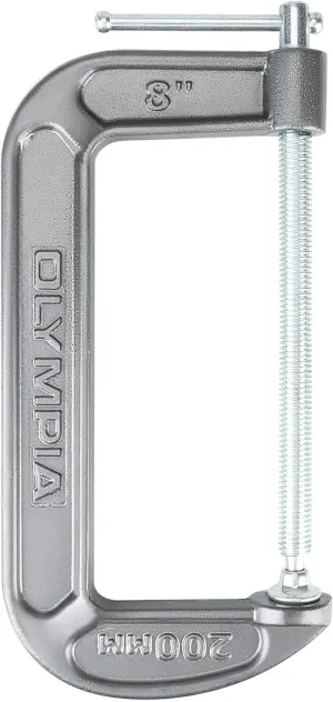 Olympia Tools C-Clamp (8" X 4") 38-148, Black