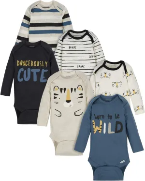 Onesies Brand unisex-baby 6-pack Long Sleeve Bodysuits