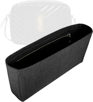 Organizer for Lou Camera Bag, Felt Insert, Crossbody Bag Liner with Zipper Pocket (Azure)
