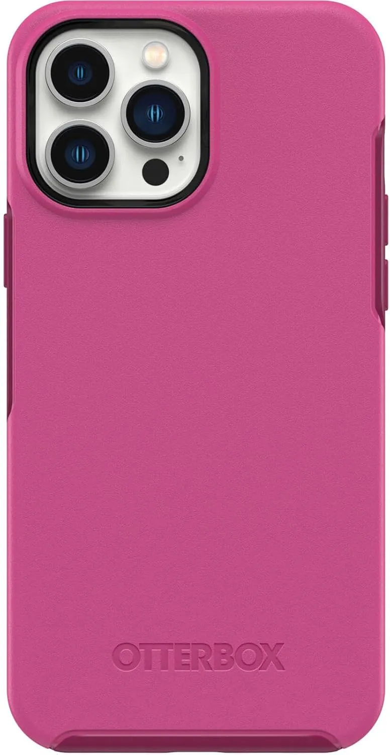 OtterBox iPhone 13 Pro Max & iPhone 12 Pro Max Symmetry Series Case - Renaissance Pink, Ultra-Sleek, Wireless Charging Compatible, Raised Edges Protect Camera & Screen