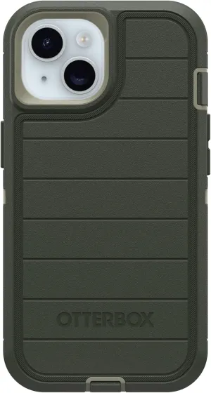 OtterBox iPhone 14, & iPhone 13 (Only) - Defender Series Case - Lichen The Trek (Green) - Case Only - Screenless - Rugged & Durable - with Port Protection - Microbial Defense Protection