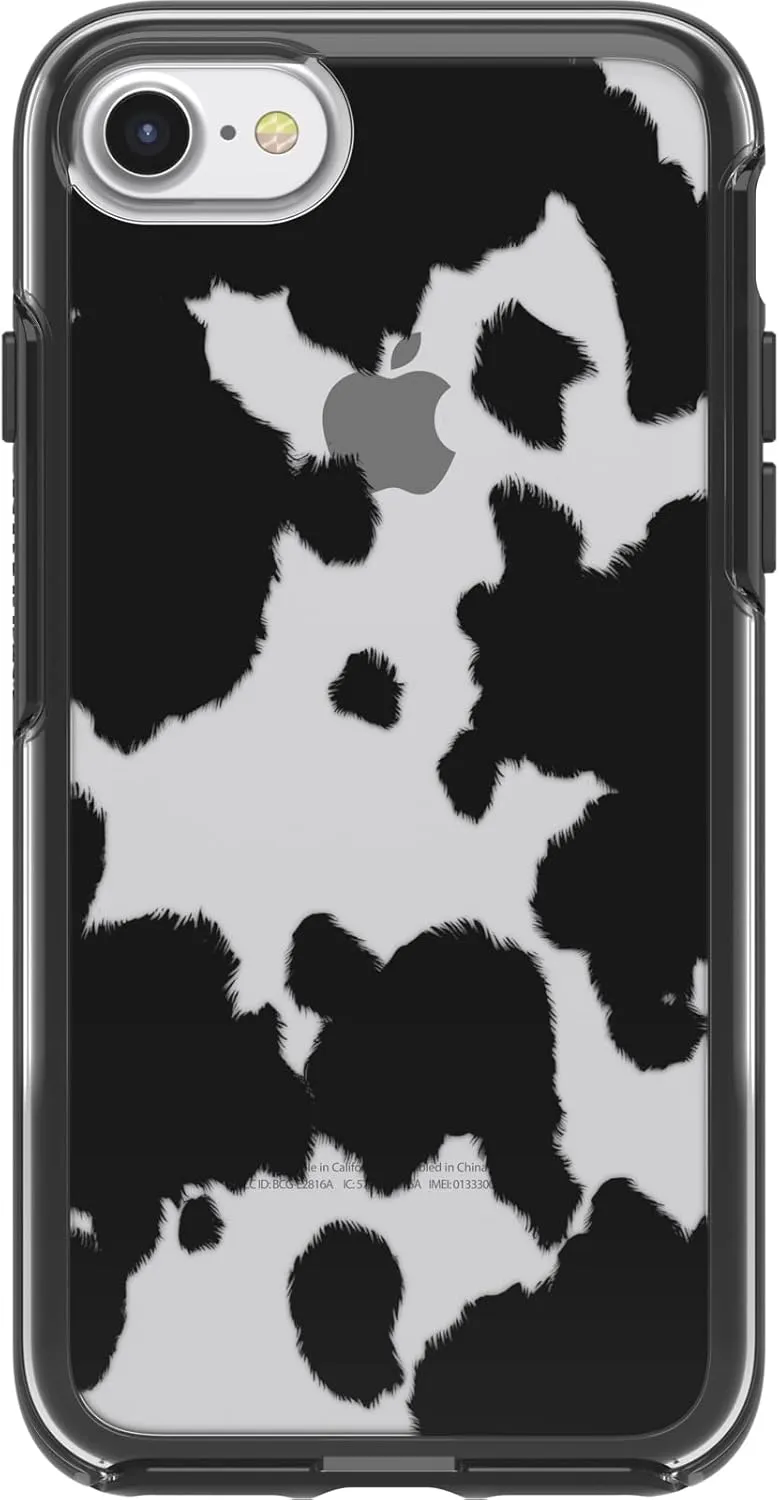 OtterBox iPhone SE 3rd/2nd Gen, iPhone 8/7 (not Compatible with Plus Sized Models) Symmetry Series Case - Cow Print, Ultra-Sleek, Wireless Charging Compatible, Raised Edges Protect Camera & Screen