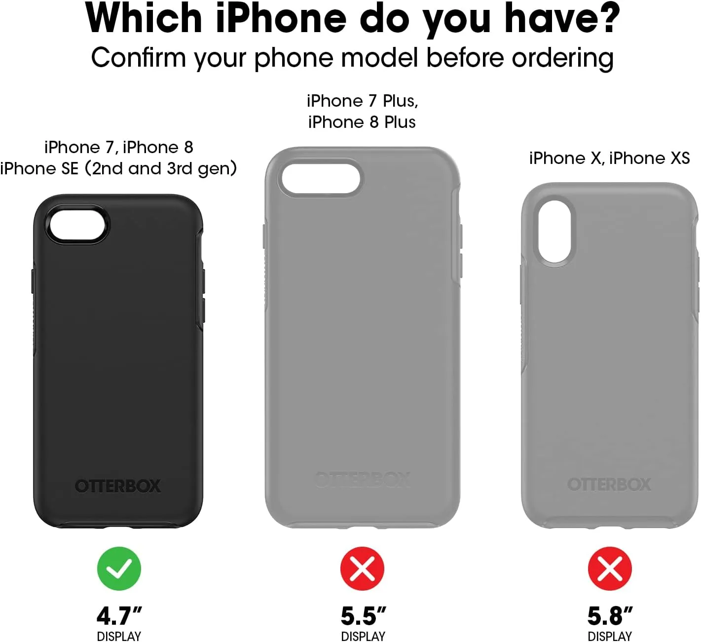 OtterBox iPhone SE 3rd/2nd Gen, iPhone 8/7 (not Compatible with Plus Sized Models) Symmetry Series Case - Cow Print, Ultra-Sleek, Wireless Charging Compatible, Raised Edges Protect Camera & Screen