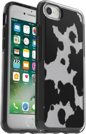 OtterBox iPhone SE 3rd/2nd Gen, iPhone 8/7 (not Compatible with Plus Sized Models) Symmetry Series Case - Cow Print, Ultra-Sleek, Wireless Charging Compatible, Raised Edges Protect Camera & Screen