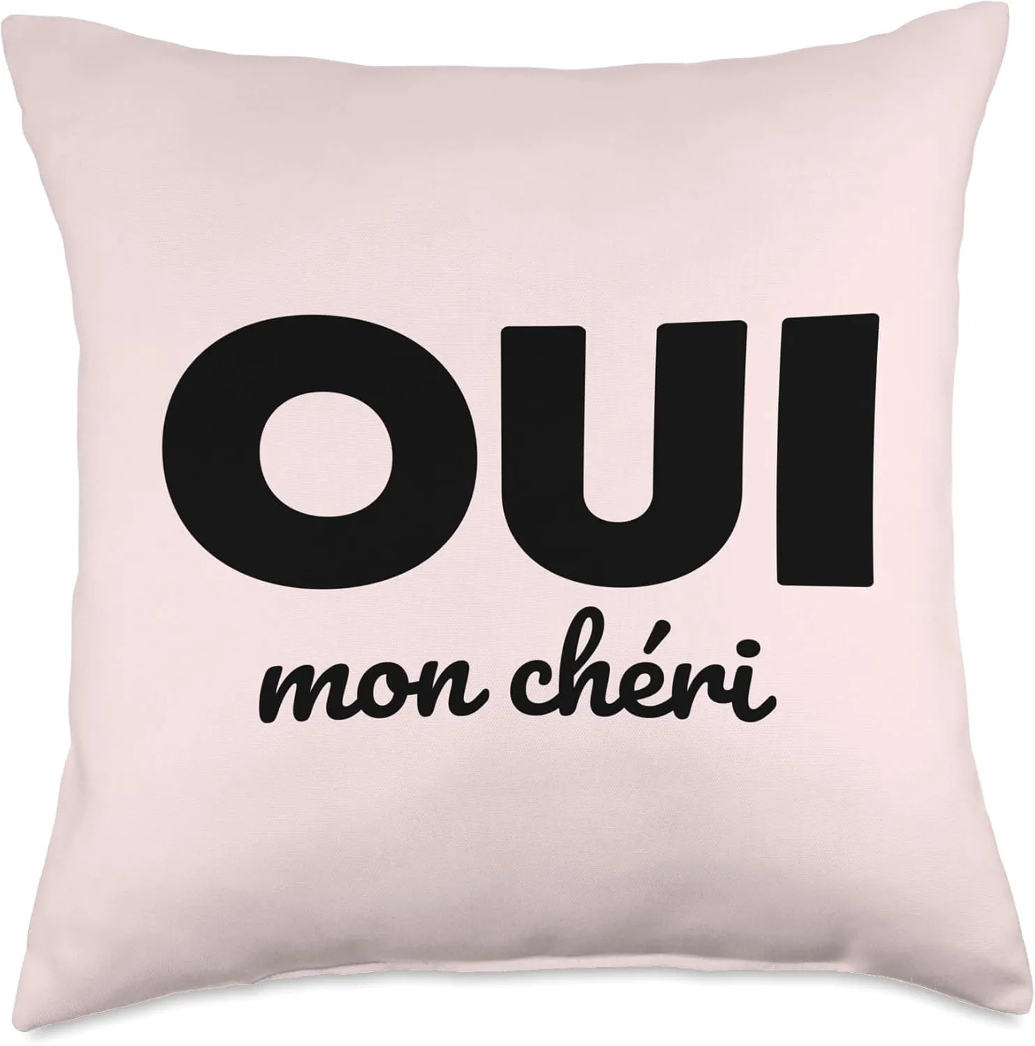 Oui Mon Cheri Cool French Expression Quotes Graphic Designs Throw Pillow