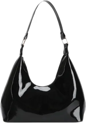 Patent Leather Hobo Bag Crescent Shoulder Bag Small Going Out Tote Bag Satchel Purse