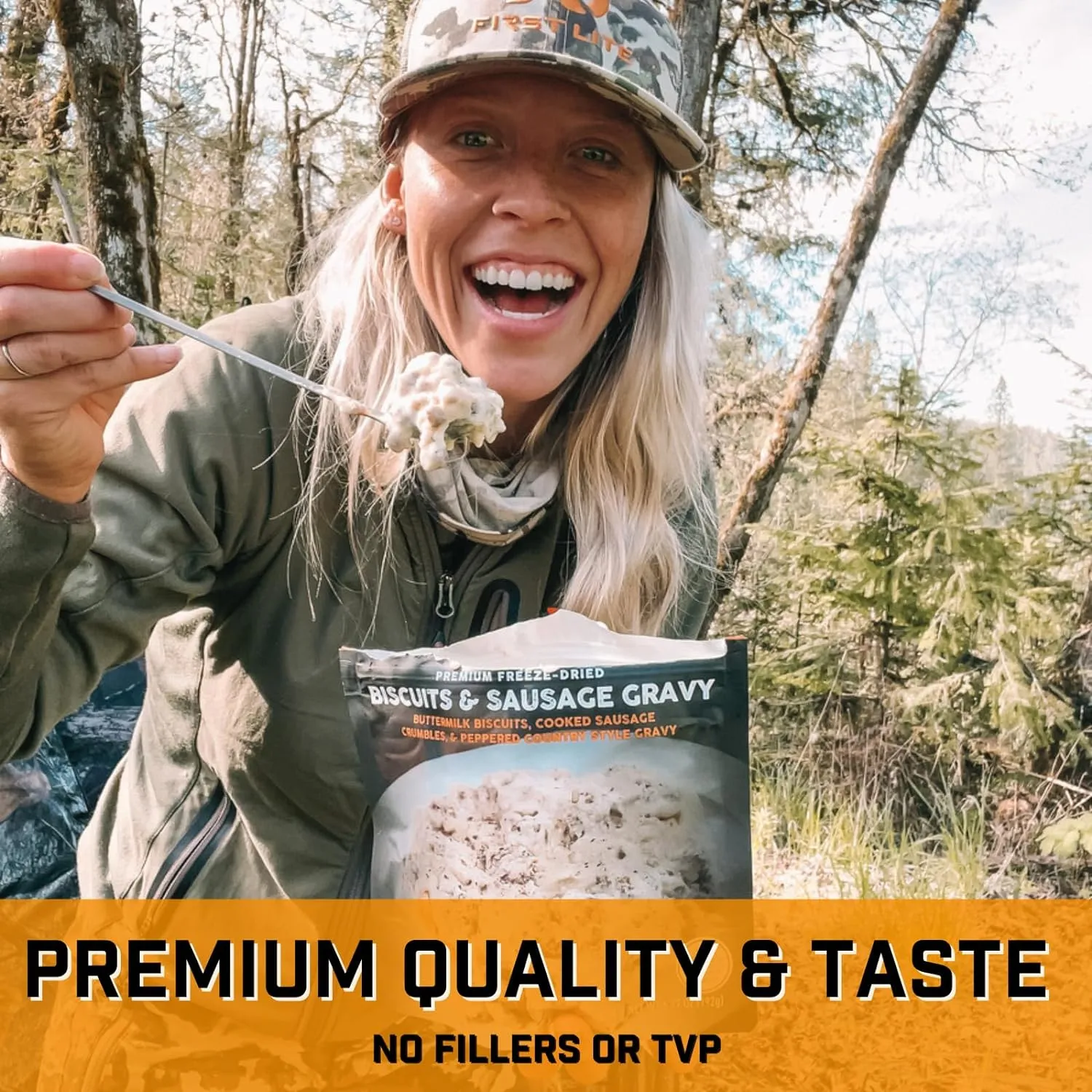 Peak Refuel Breakfast Meals | Freeze Dried Backpacking, Camping & Emergency Prep Food | 2 Servings Pouches (1-Pack, Biscuits & Gravy)
