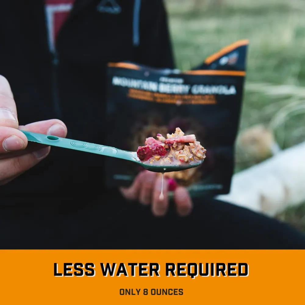 Peak Refuel Breakfast Meals | Freeze Dried Backpacking, Camping & Emergency Prep Food | 2 Servings Pouches (6-Pack, Mountain Berry Granola)