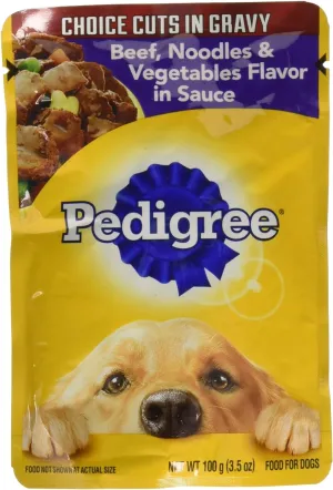 Pedigree Chopped Ground Dinner 8-Pouch Variety Pack,4-Meaty Ground Dinner with Hearty Chicken,4-Beef,Bacon and Cheese Flavors