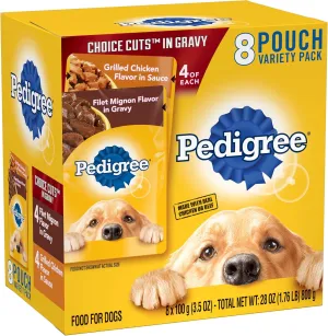 PEDIGREE Variety Wet Dog Food CUTS in Gravy 28 OZ - 0023100119261