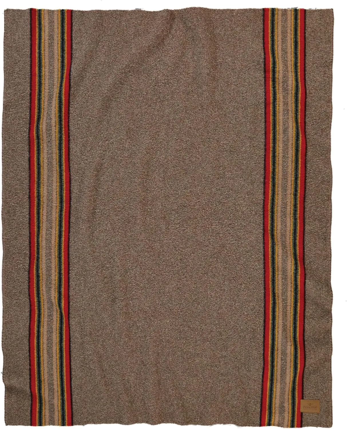 Pendleton Yakima Throw 54" x 66" - Wool Cotton, Lightweight, Soft and Durable Wool Throw for Home and Travel - Mineral Umber